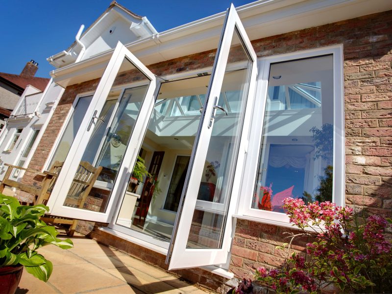 White Open - uPVC French Doors