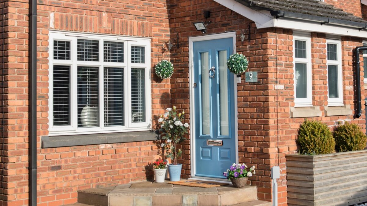 blue composite door